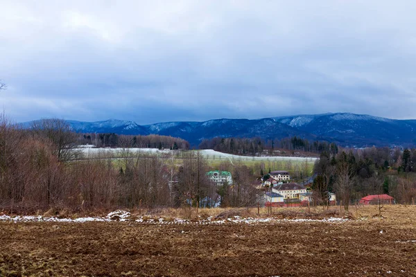 捷克共和国吉兹拉山脉波希米亚北部冬季景观 — 图库照片