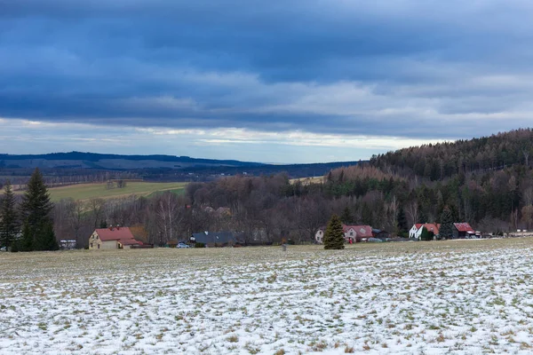 Vinter Norra Böhmen Landskap Jizera Berg Tjeckien — Stockfoto