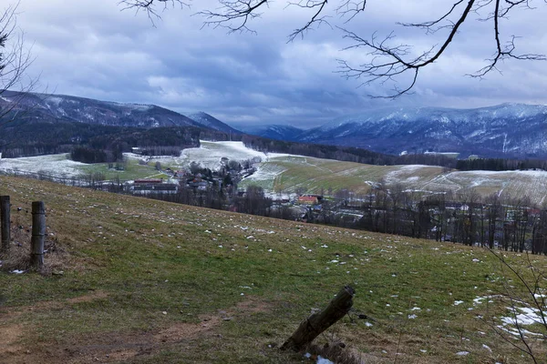 Inverno Norte Boêmia Paisagem Jizera Montanhas República Checa — Fotografia de Stock