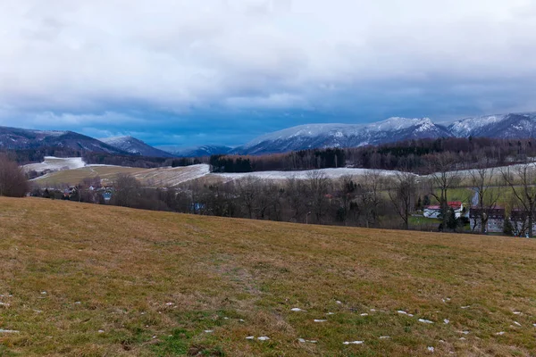 Winter Nordböhmische Landschaft Isergebirge Tschechische Republik — Stockfoto