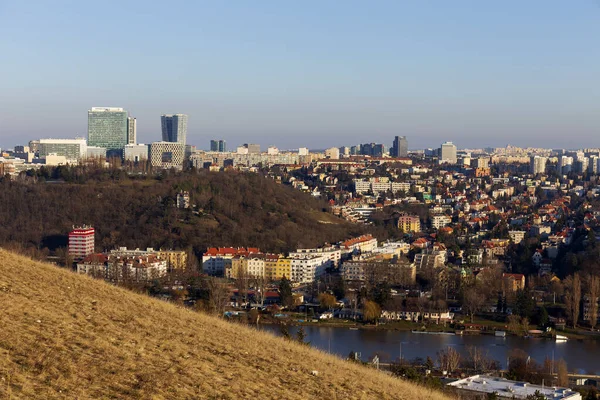 Winter Prag Vom Hügel Devin Sonnigen Tag Tschechische Republik — Stockfoto