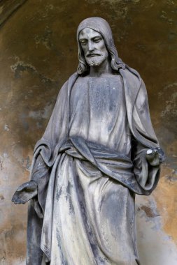 Tarihi heykel üzerinde gizemli eski Prag Mezarlığı, Çek Cumhuriyeti