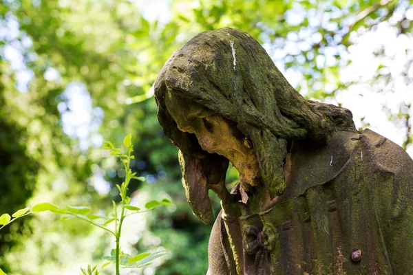 Historic Statue Mystery Old Prague Cemetery Czech Republic — Stock Photo, Image