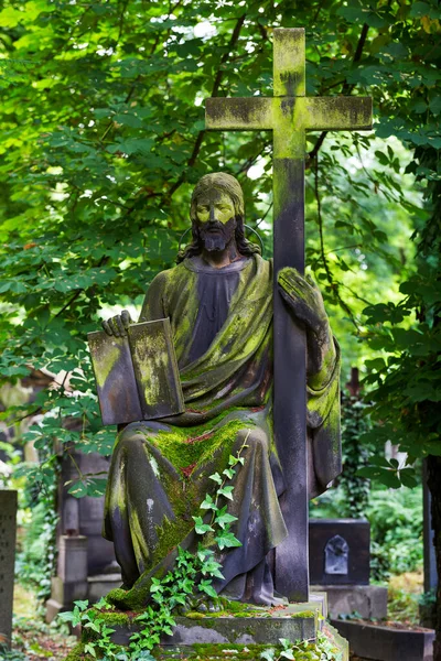 Zabytkowy Pomnik Tajemnicę Stary Cmentarz Pradze Republika Czeska — Zdjęcie stockowe