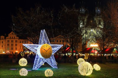 Eski Şehir Meydanı, Prag, Çek Cumhuriyeti 'nde Noel Günü