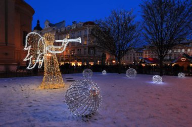 Eski Şehir Meydanı, Prag, Çek Cumhuriyeti 'nde Noel Günü