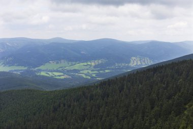 Çek Cumhuriyeti, Bohemya 'nın kuzeydoğusundaki Hruby Jesenik dağlarında temiz manzara