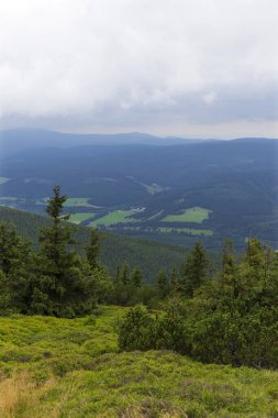Çek Cumhuriyeti, Bohemya 'nın kuzeydoğusundaki Hruby Jesenik dağlarında temiz manzara