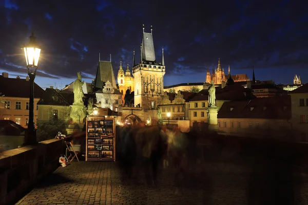 Noite romântica Praga City, República Checa — Fotografia de Stock