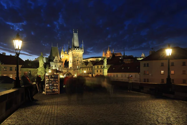 Noite romântica Praga City, República Checa — Fotografia de Stock