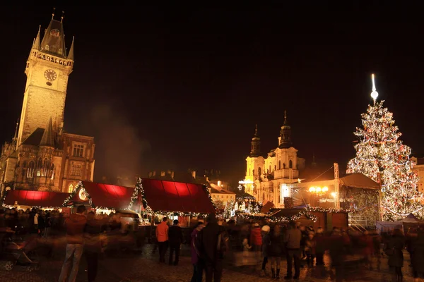 Christmas Mood on the night Old Town Square, Prague, République tchèque — Photo