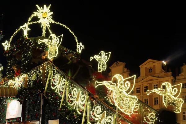 Christmas Mood on the night Old Town Square, Prague, République tchèque — Photo