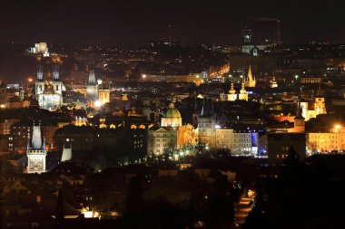 Gece kış Prague City, Çek Cumhuriyeti