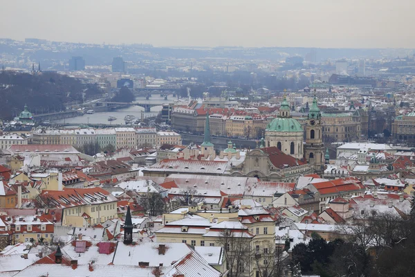 Prima neve a Praga, Repubblica Ceca — Foto Stock