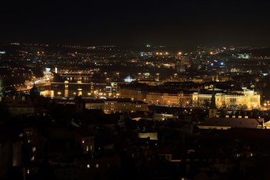 gece şehir Prag, Çek Cumhuriyeti