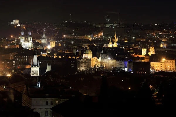 Nacht Prag Stadt, Tschechische Republik — Stockfoto