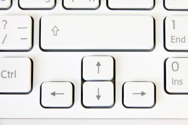 Detail van witte toetsenbord laptopcomputer — Stockfoto