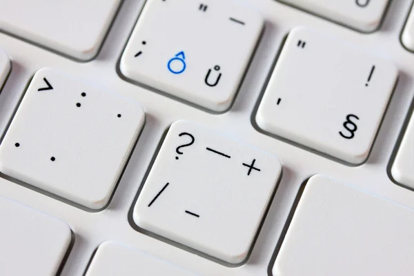 Detail der weißen Tastatur Laptop-Computer — Stockfoto