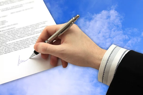 The Signature of Business Contract — Stock Photo, Image