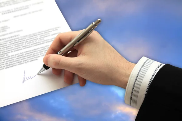 The Signature of Business Contract — Stock Photo, Image