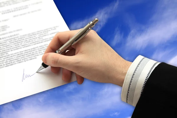 The Signature of Business Contract — Stock Photo, Image