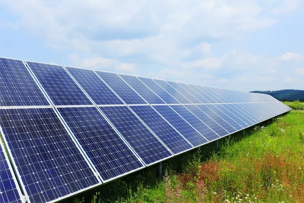 Detail of Solar Power Station on the Meadow