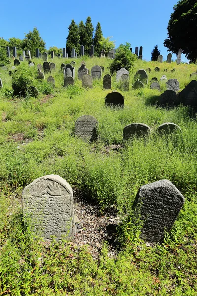 Tumbas en el antiguo pueblo Cementerio Judío, República Checa —  Fotos de Stock