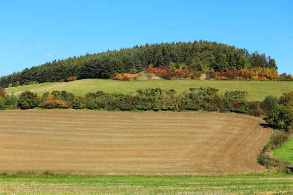 Colorful autumn Landscape in Central Bohemia, Czech Republic — Stock Photo, Image