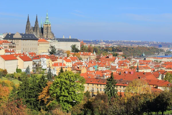 Colorful autumn gothic Prague City, Czech Republic — Stock Photo, Image
