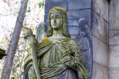 Çek Cumhuriyeti 'nin Prag Mezarlığı' ndaki Kış Gizemi Üzerine Tarihi Heykel