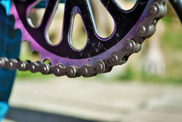 Selective Focus Close Parts Childs Bike — Stock Photo, Image