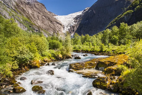 Glacier Briksdalsbreen in Norway — Stock Photo, Image