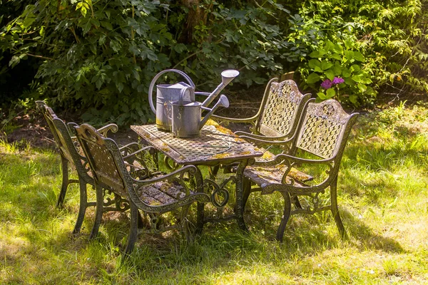 Romantic garden table — Stock Photo, Image
