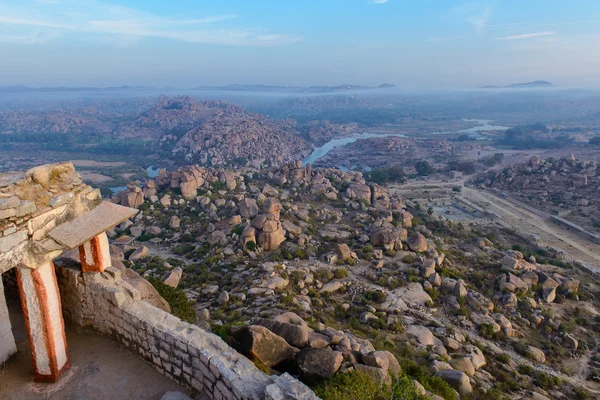 Vue du matin depuis le sommet de Hampi — Photo