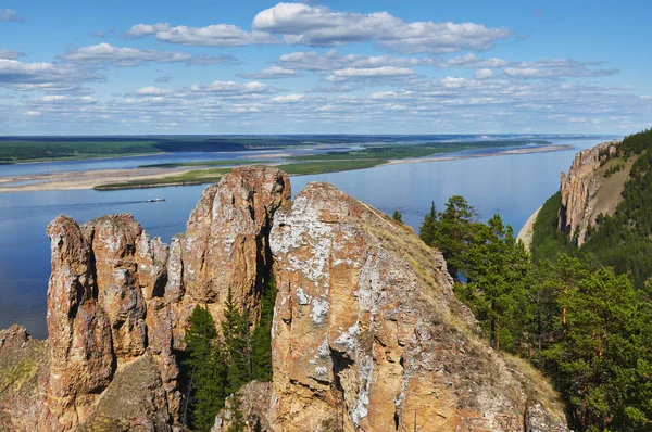 Lena Pillars, viewpoint — Stock Photo, Image