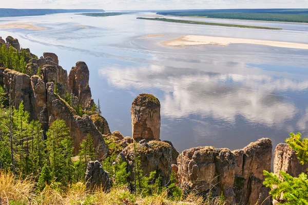 Lena Pillars National Park, view from upstairs — Stock Photo, Image