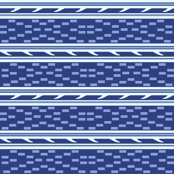 Japanese Tribal Stripe Vector Seamless Pattern — Stock Vector