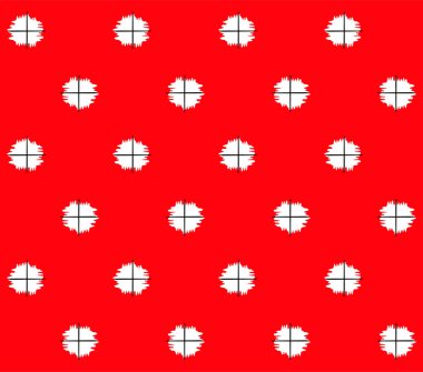 Japon Tüylü Polka Nokta Vektörü Kusursuz Desen