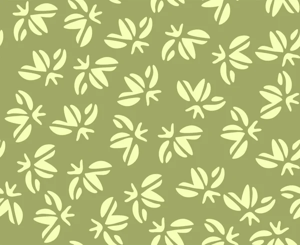 Japonais Tropical Vert Feuille Vecteur Modèle Sans Couture — Image vectorielle
