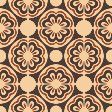 Portekiz Çemberi Çiçek Döşeme Vektörü Kusursuz Desen