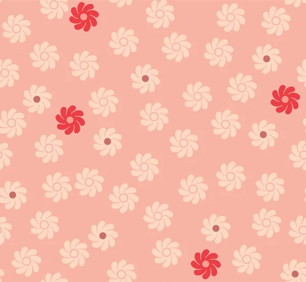 Japonais Mignon Petite Fleur Vecteur Modèle Sans Couture — Image vectorielle