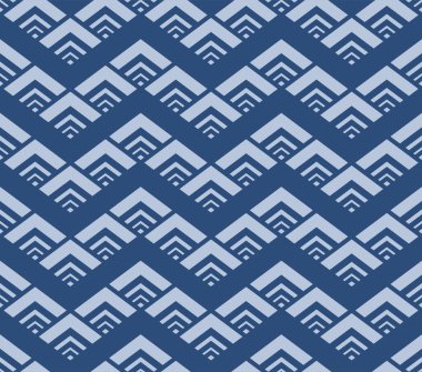 Japon Geometrik Zigzag Dalga Vektörü Kusursuz Desen