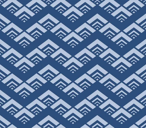 Zigzag Geometrico Giapponese Wave Vector Seamless Pattern — Vettoriale Stock