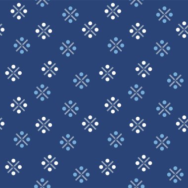 Japon Dot Haçı Elmas Şeklinde Kusursuz Desen