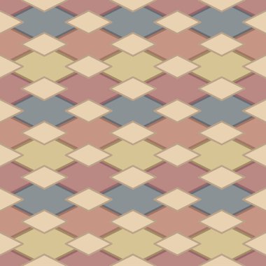 Japon Pastel Üst üste Elmas Vektörü Kusursuz Desen