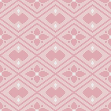 Japon Zigzag Çiçek Vektörü Kusursuz Desen