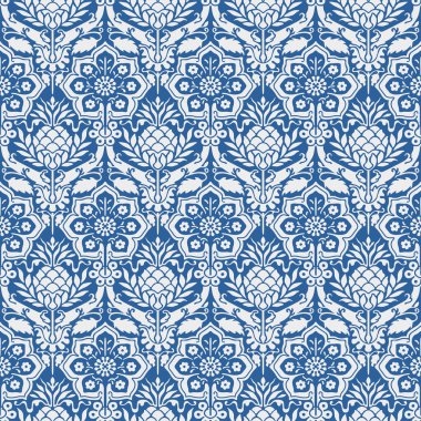 Japon Hindistanı Lüks Çiçek Vektörü Kusursuz Desen