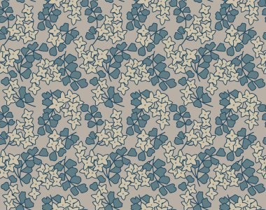 Japon Çiçeği Yaprak Dalları Vektörü Kusursuz Desen