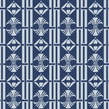 Japon Motif Çizgili Vektörsüz Desen