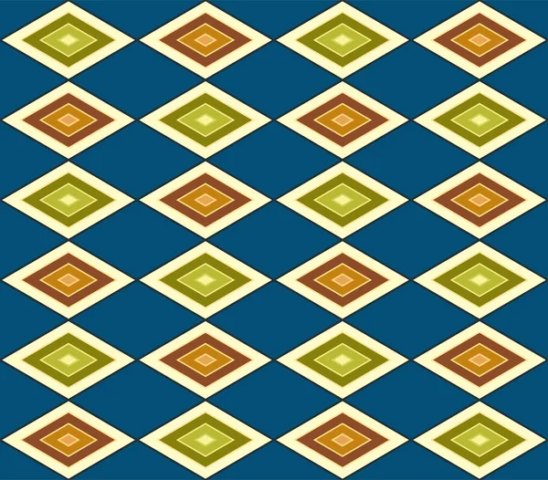 Japanese Checkered Diamond Vector Seamless Pattern — Stockový vektor